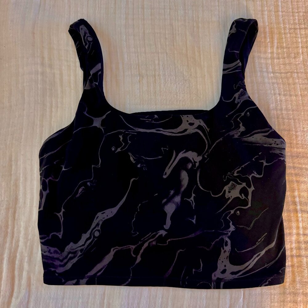 Black Marble Cropped Tank